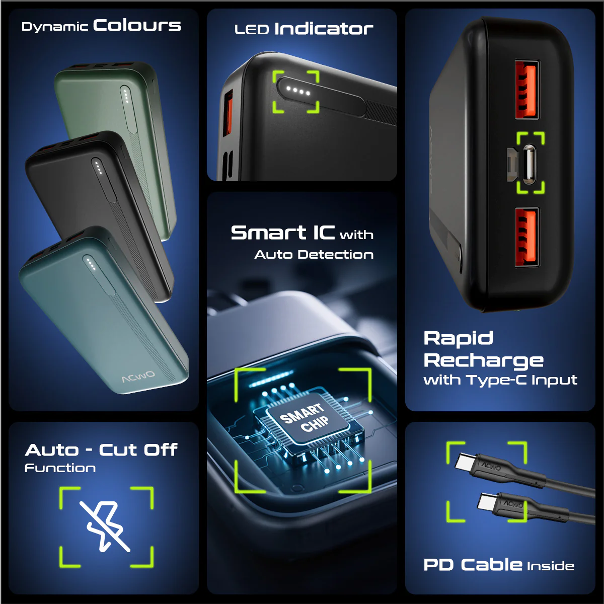 POwER 721 - 20000 mAh Fast Charging [ Portable Powerbank ] - Image 5